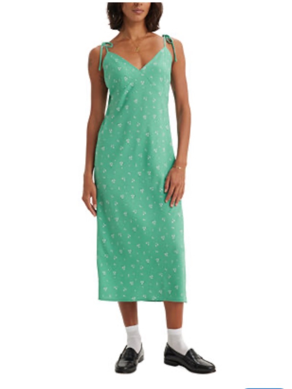 Levi's large Esther Green Floral Maxi Slip Dress - adjustable straps